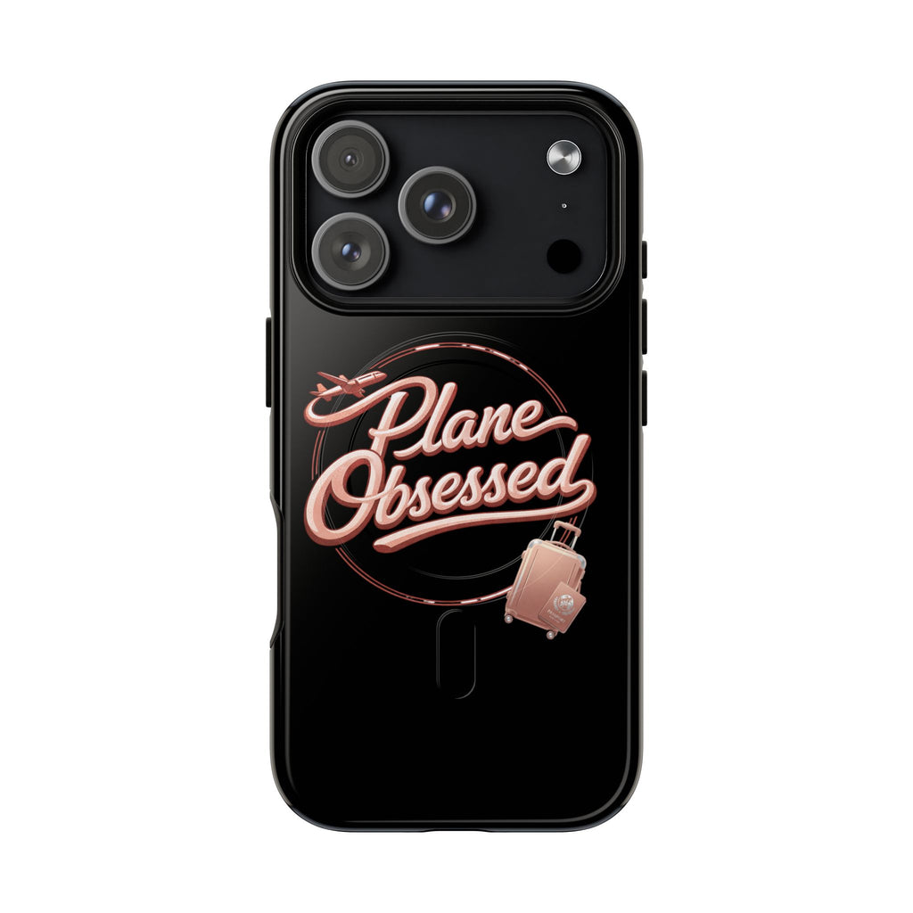 Plane Obsessed Magnetic Phone Case — Tough Protective Travel Case with Luggage Design