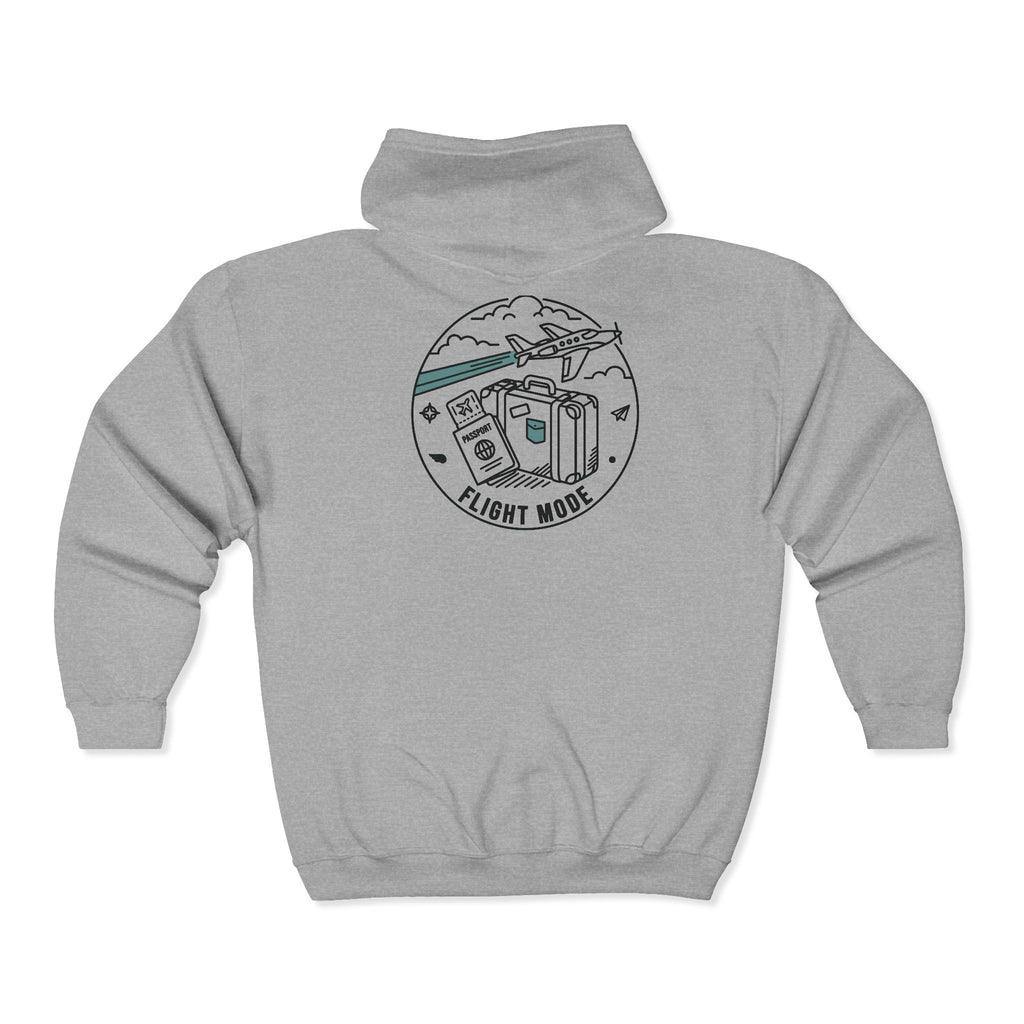 Plane Obsessed Zip Hoodie — Travel Graphic Full-Zip Sweatshirt