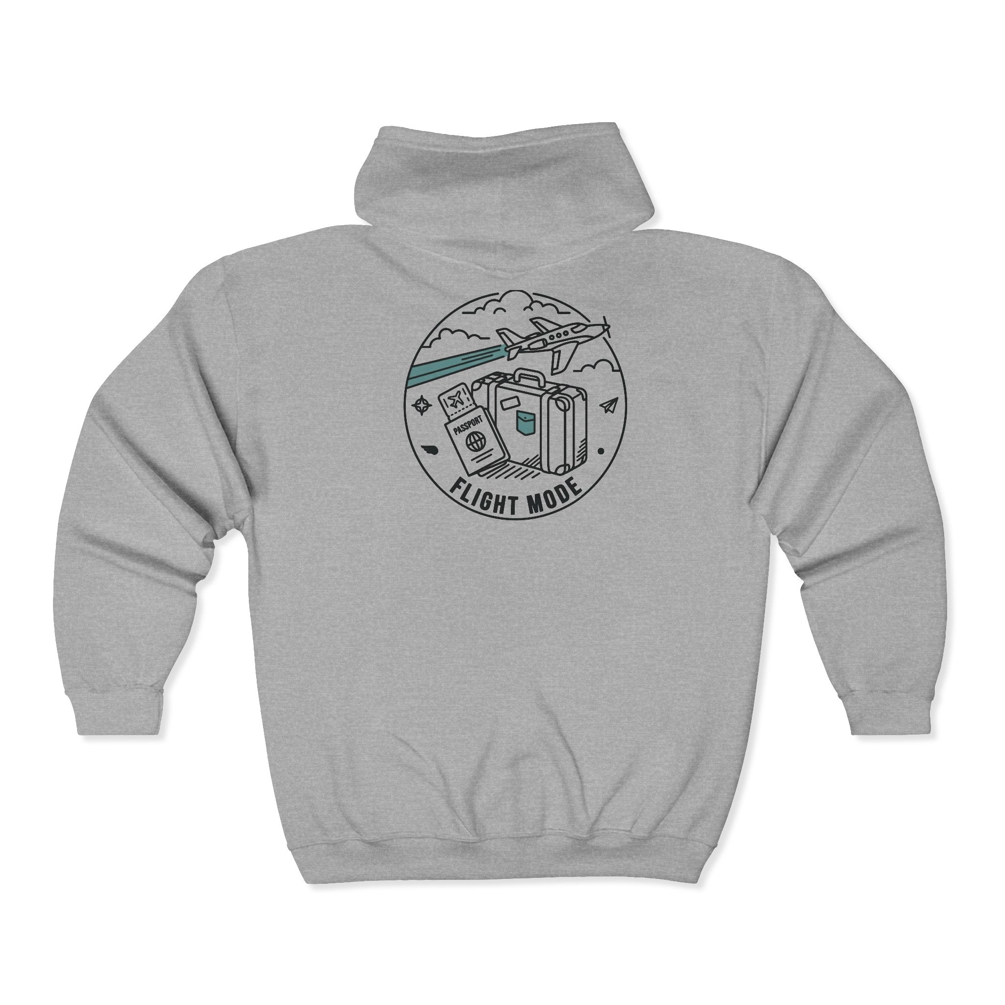 Plane Obsessed Zip Hoodie — Travel Graphic Full-Zip Sweatshirt