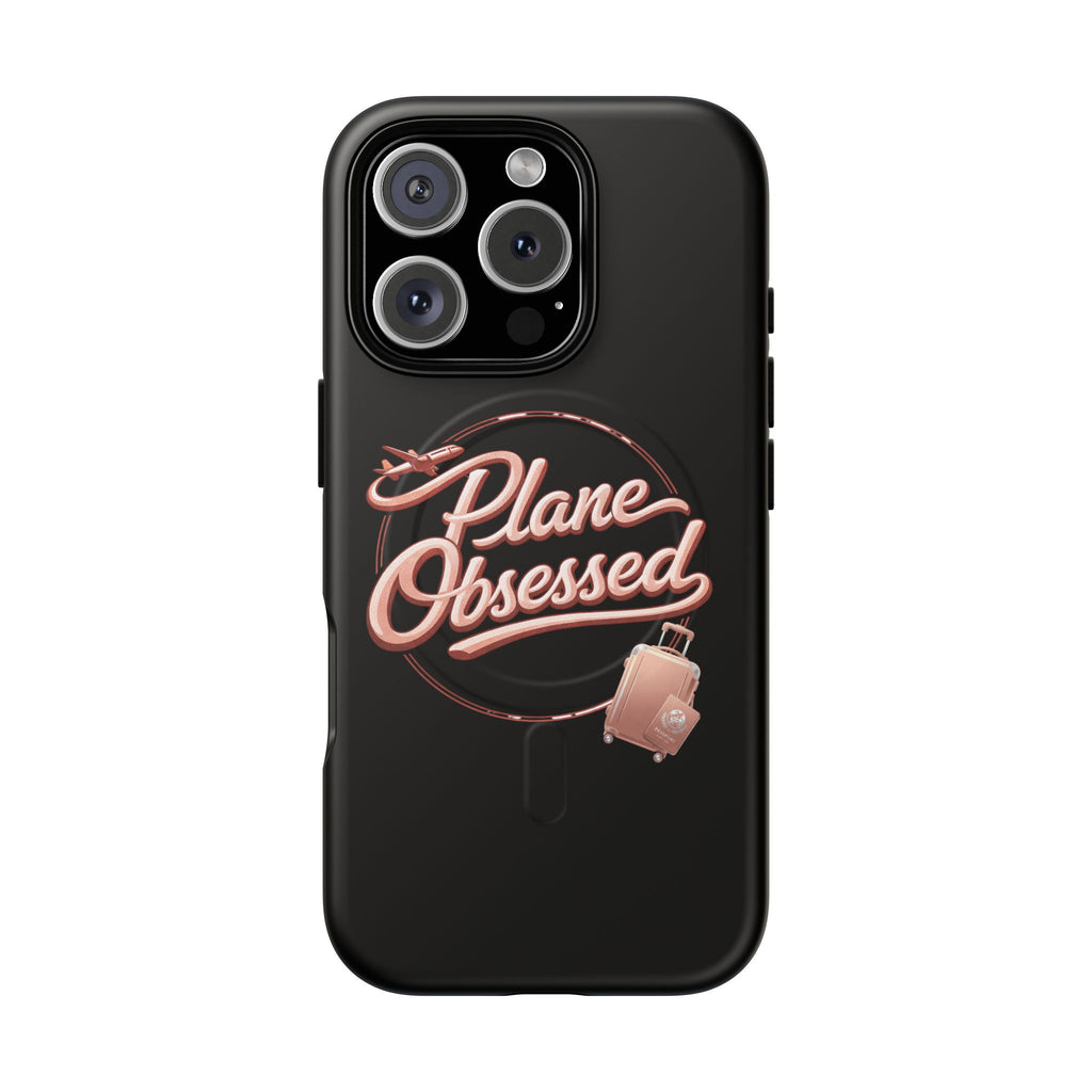 Plane Obsessed Magnetic Phone Case — Tough Protective Travel Case with Luggage Design