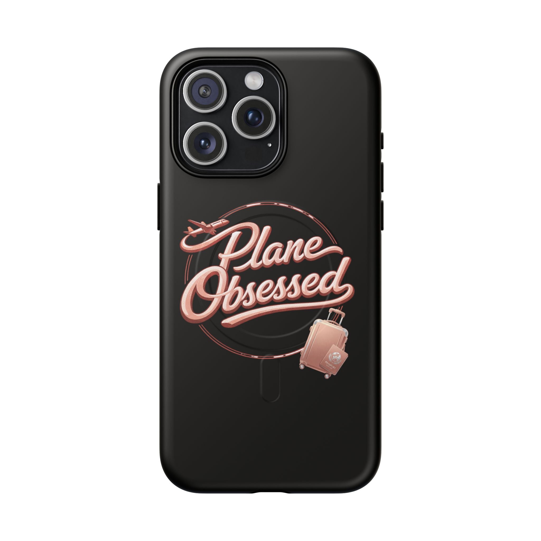 Plane Obsessed Magnetic Phone Case — Tough Protective Travel Case with Luggage Design