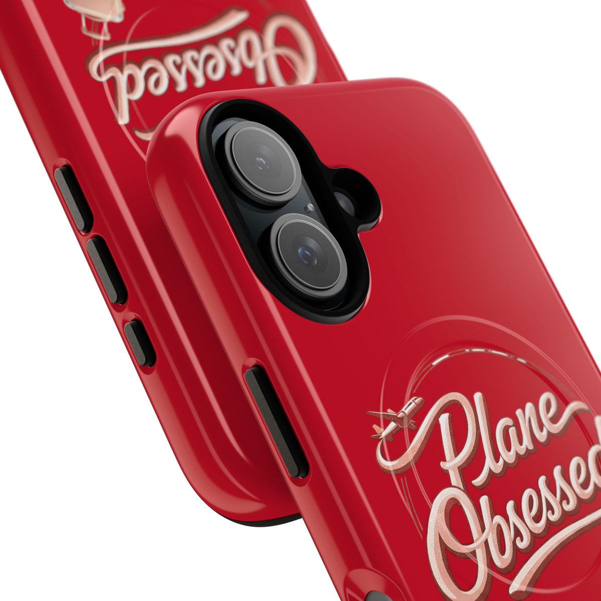 Plane Obsessed Magnetic Phone Case — Tough Protective Travel Case with Luggage Design