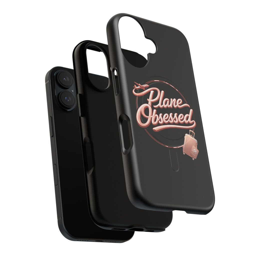 Plane Obsessed Magnetic Phone Case — Tough Protective Travel Case with Luggage Design