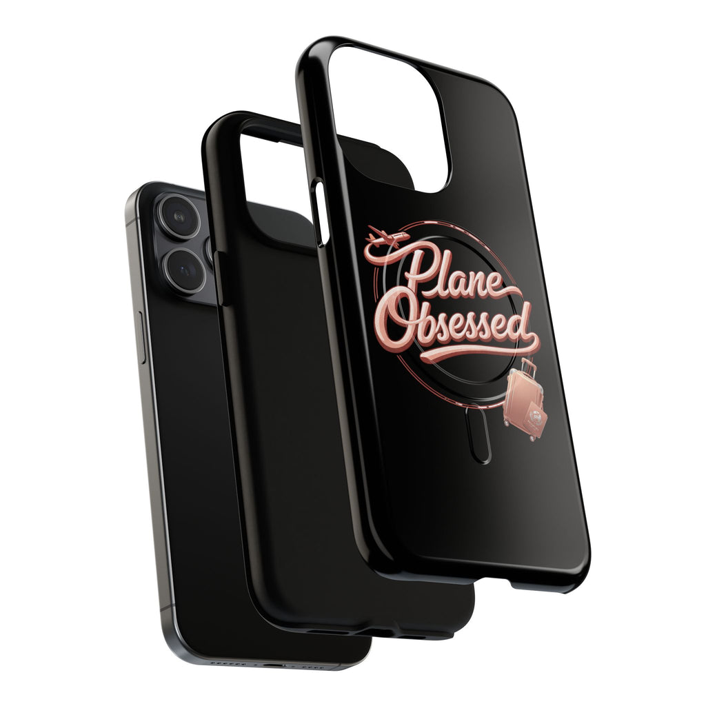Plane Obsessed Magnetic Phone Case — Tough Protective Travel Case with Luggage Design