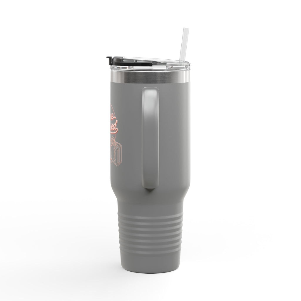 40oz Insulated Travel Mug – 'Plane Obsessed' Retro Aviation Graphic