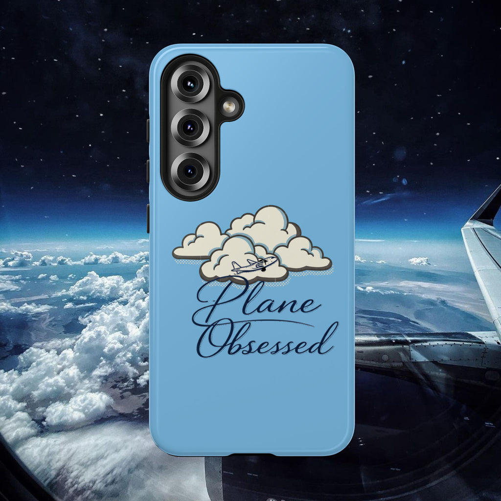 Phone Case — "Plane Obsessed" Cloud Sky Tough Protective Case