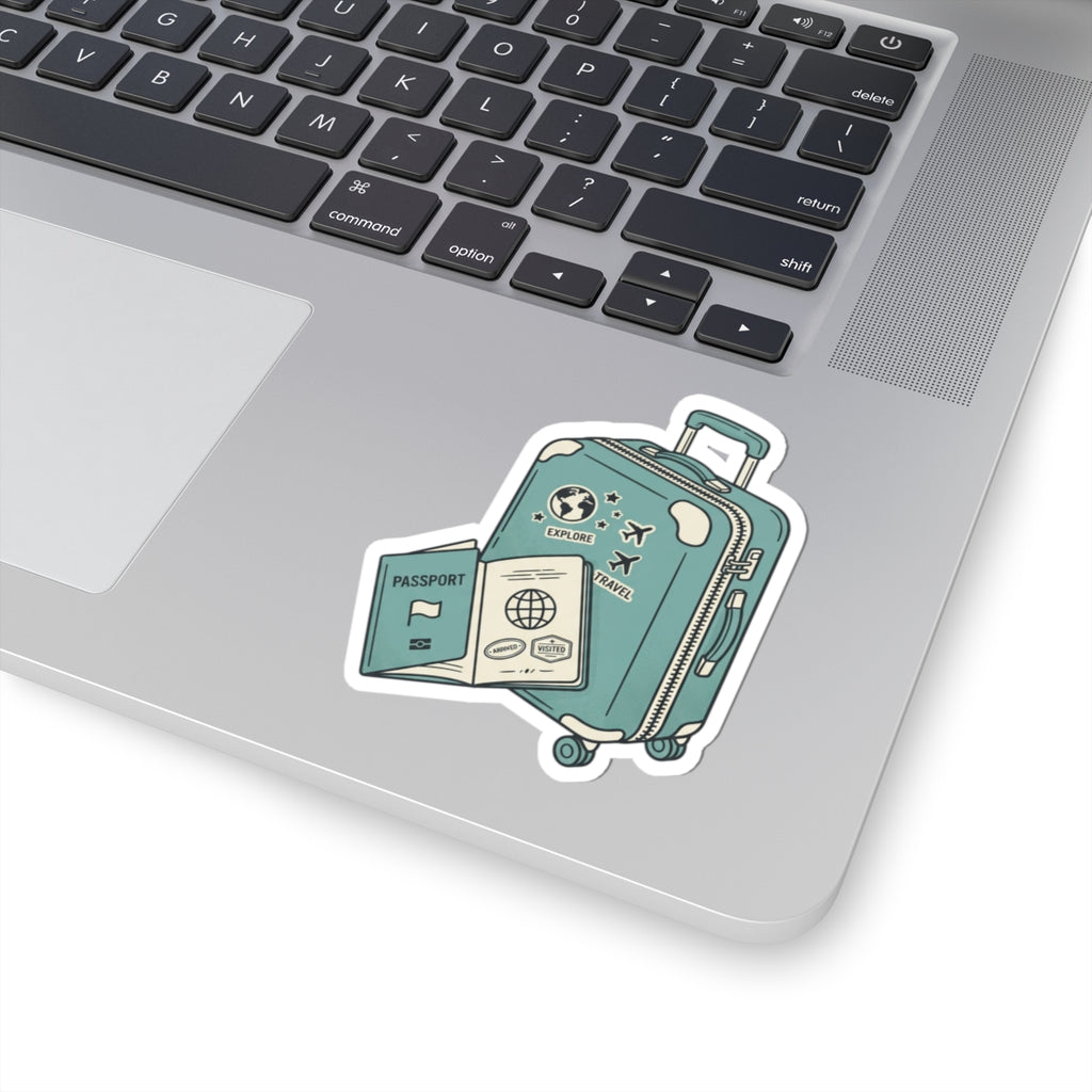 Travel Sticker — Passport & Suitcase Kiss-Cut Vinyl Sticker