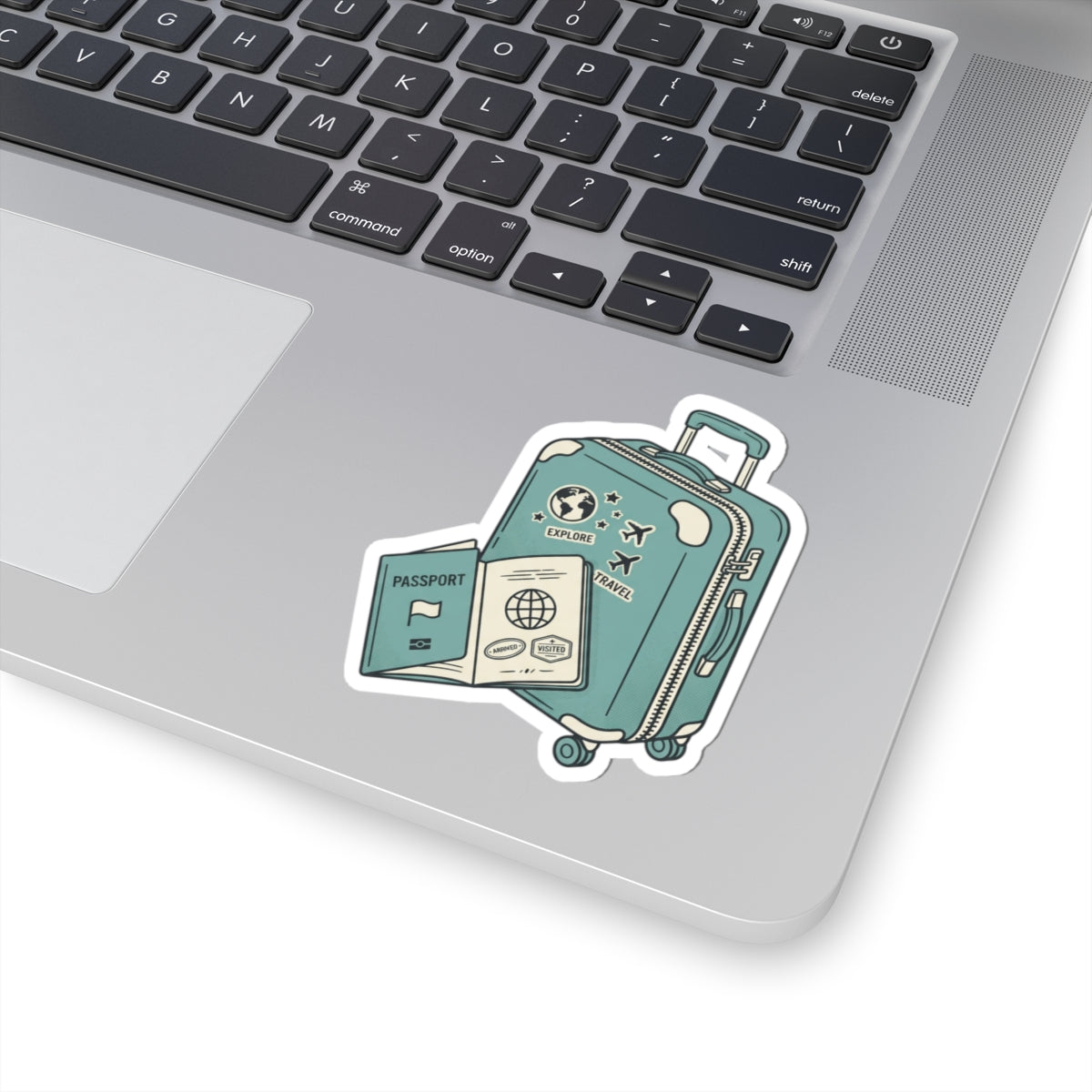 Travel Sticker — Passport & Suitcase Kiss-Cut Vinyl Sticker