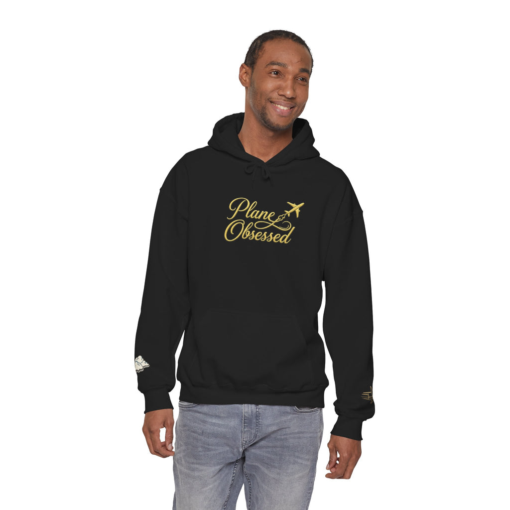 Planet Obsessed Hoodie — Retro Script Space Lover Pullover