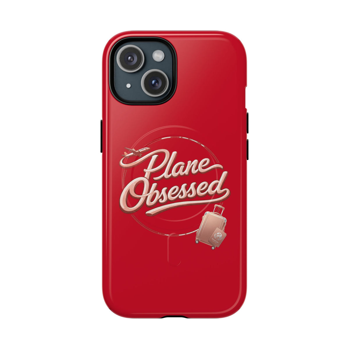 Plane Obsessed Magnetic Phone Case — Tough Protective Travel Case with Luggage Design