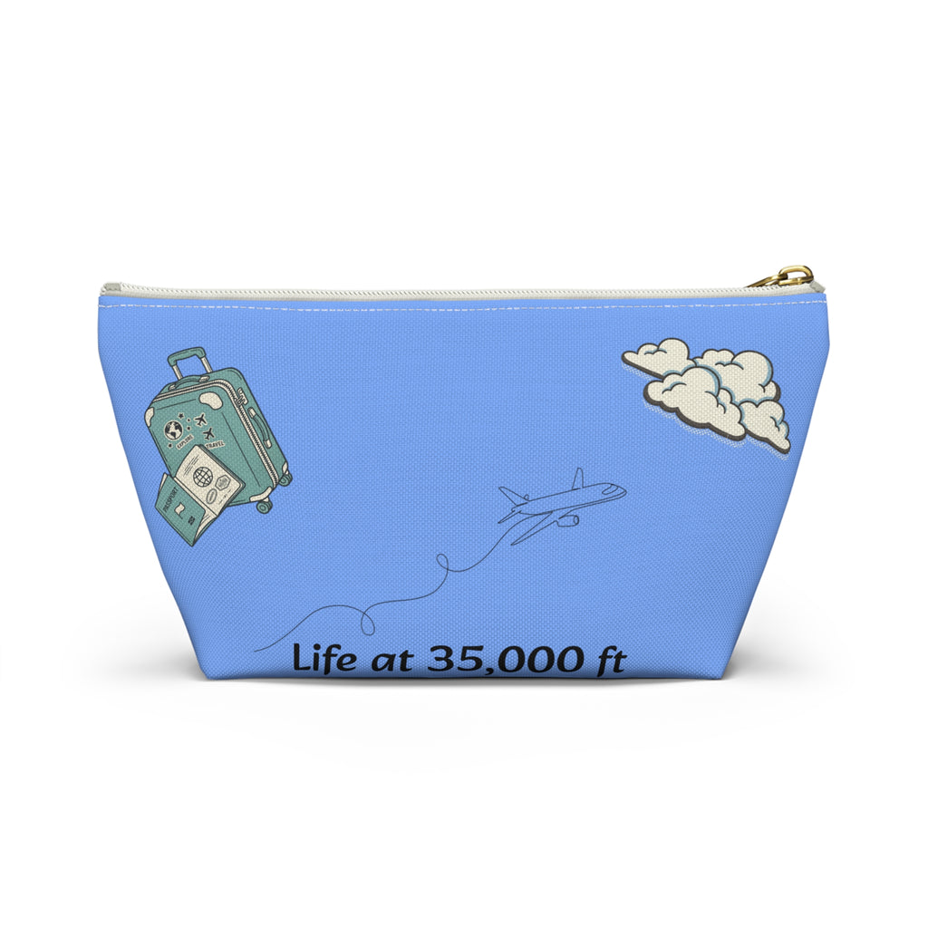 Travel Accessory Pouch — “Plane Obsessed” / “Life at 35,000 ft” Makeup Bag