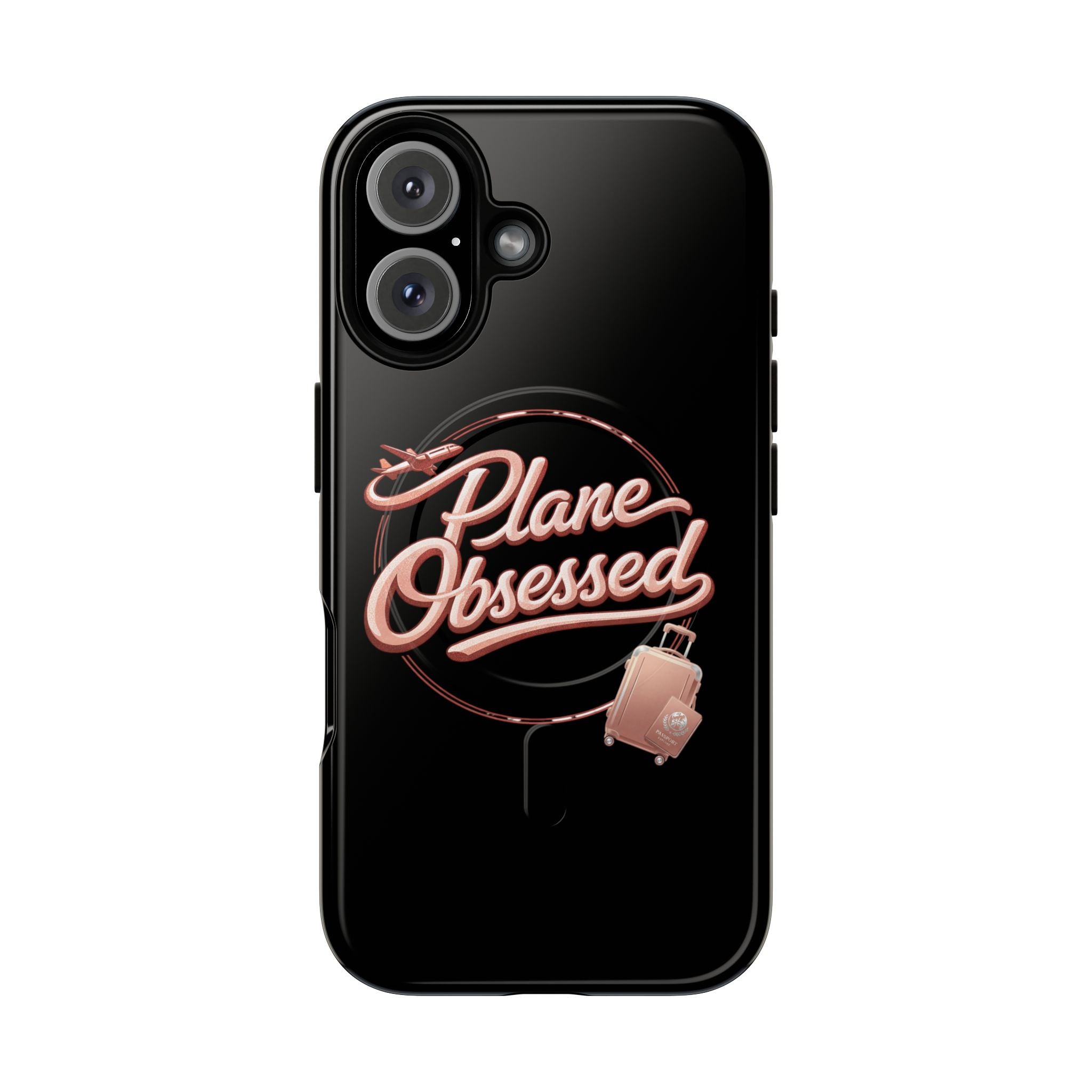 Plane Obsessed Magnetic Phone Case — Tough Protective Travel Case with Luggage Design