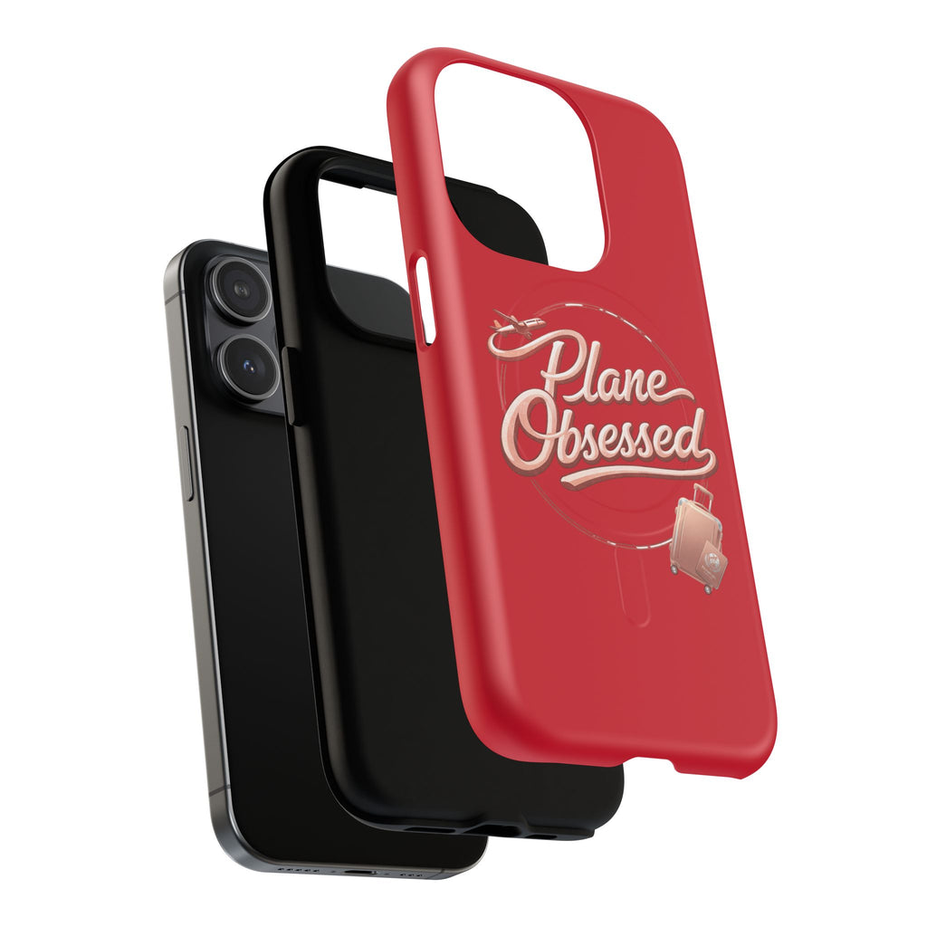Plane Obsessed Magnetic Phone Case — Tough Protective Travel Case with Luggage Design