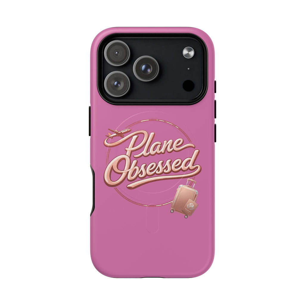 Plane Obsessed Magnetic Phone Case — Tough Protective Travel Case with Luggage Design