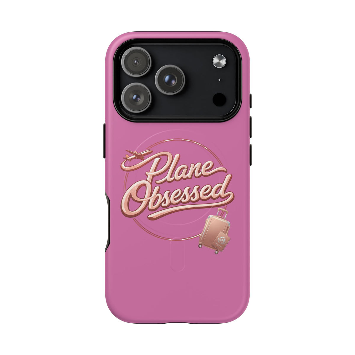 Plane Obsessed Magnetic Phone Case — Tough Protective Travel Case with Luggage Design