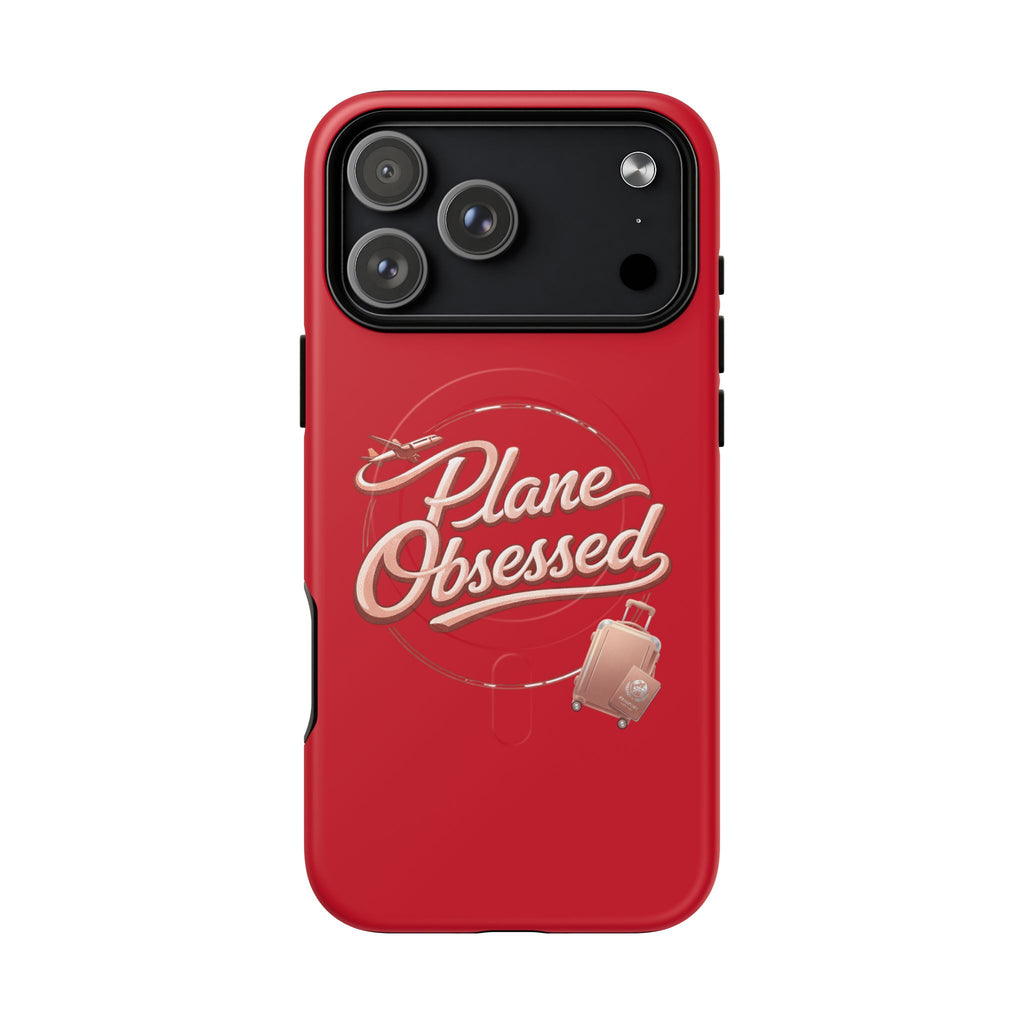 Plane Obsessed Magnetic Phone Case — Tough Protective Travel Case with Luggage Design