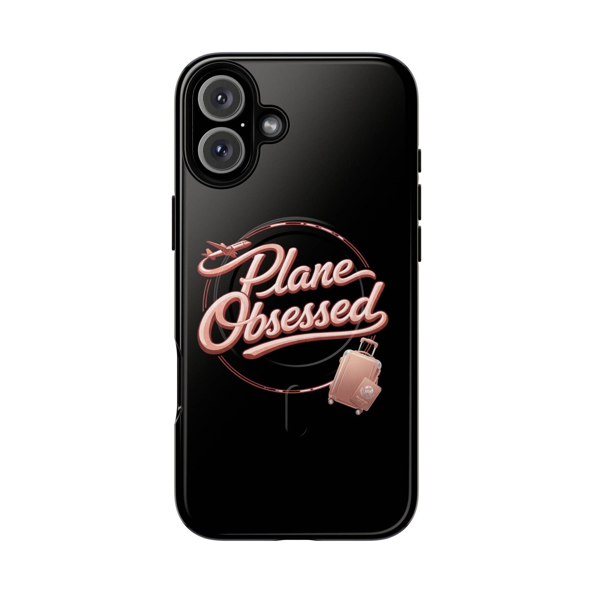 Plane Obsessed Magnetic Phone Case — Tough Protective Travel Case with Luggage Design