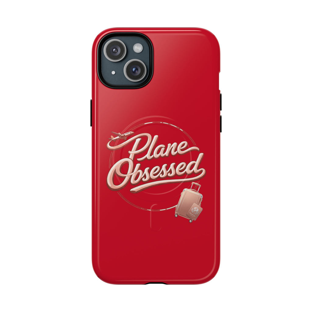 Plane Obsessed Magnetic Phone Case — Tough Protective Travel Case with Luggage Design