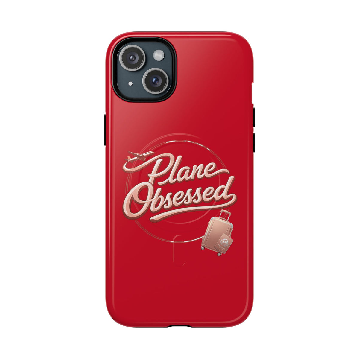 Plane Obsessed Magnetic Phone Case — Tough Protective Travel Case with Luggage Design