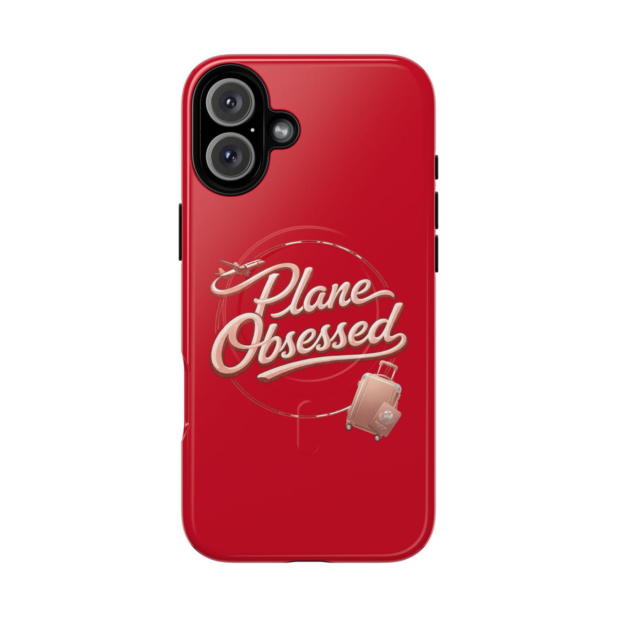 Plane Obsessed Magnetic Phone Case — Tough Protective Travel Case with Luggage Design