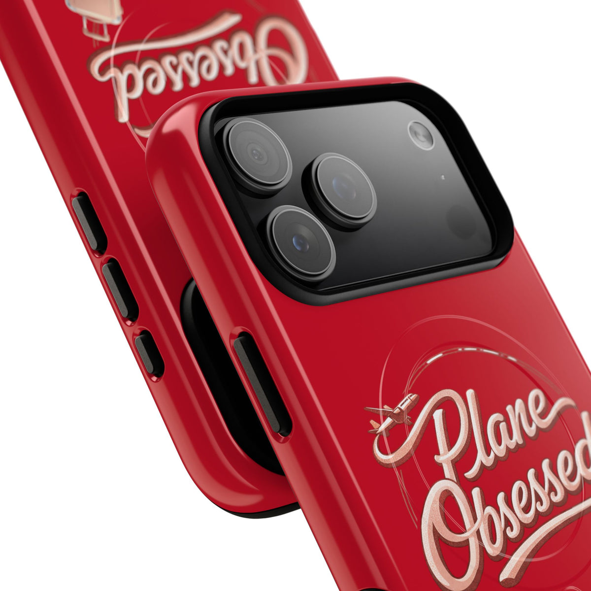 Plane Obsessed Magnetic Phone Case — Tough Protective Travel Case with Luggage Design