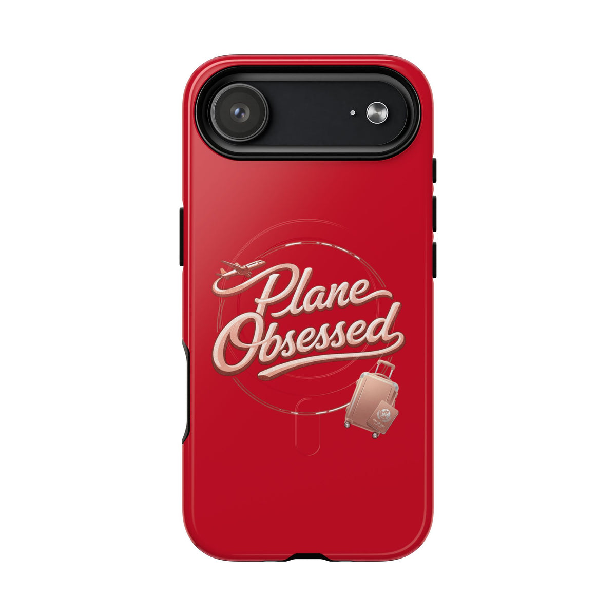 Plane Obsessed Magnetic Phone Case — Tough Protective Travel Case with Luggage Design