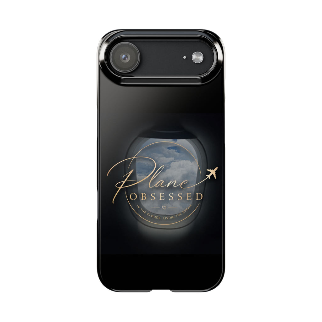 Plane Obsessed Slim Phone Case — Travel Airplane Window Design