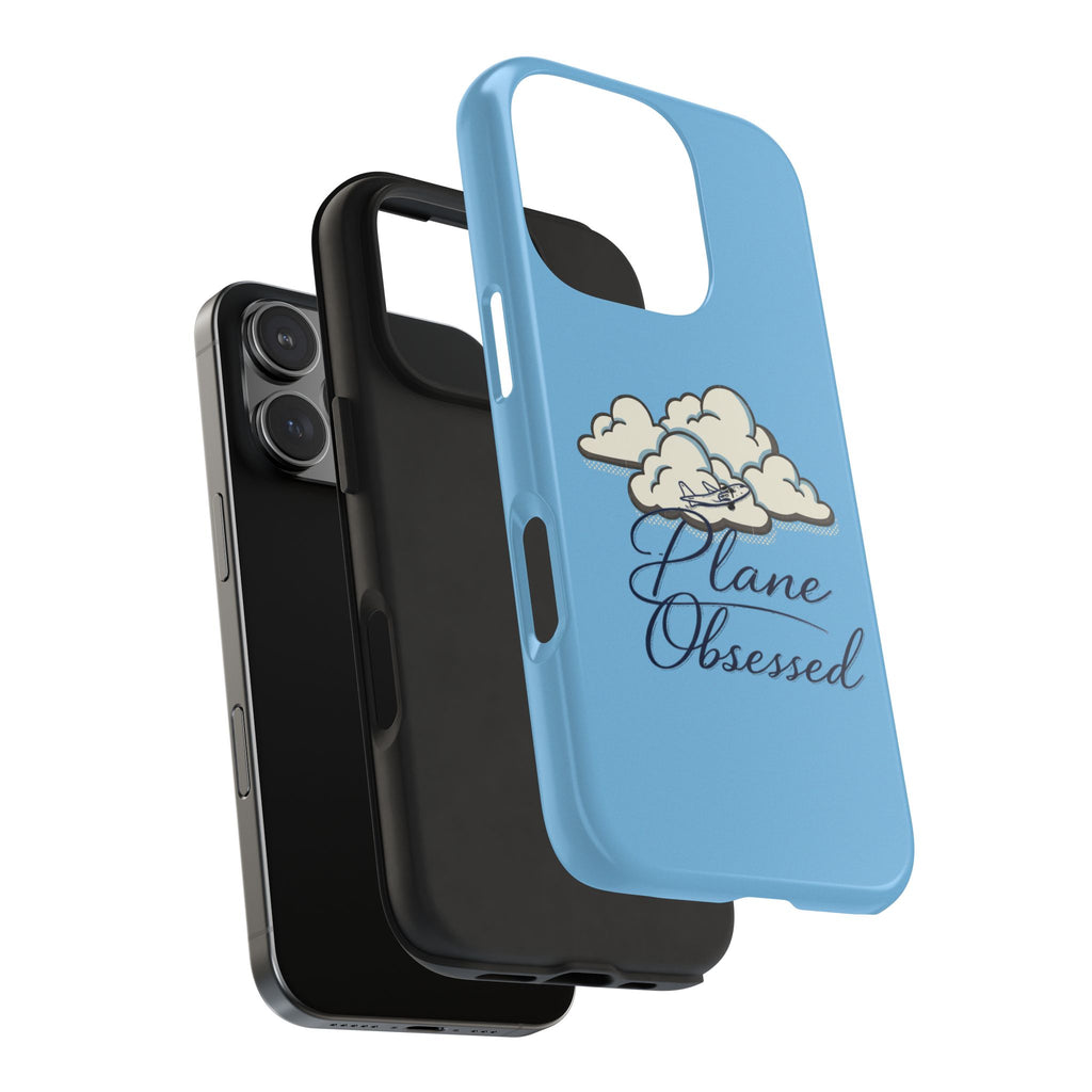 Phone Case — "Plane Obsessed" Cloud Sky Tough Protective Case