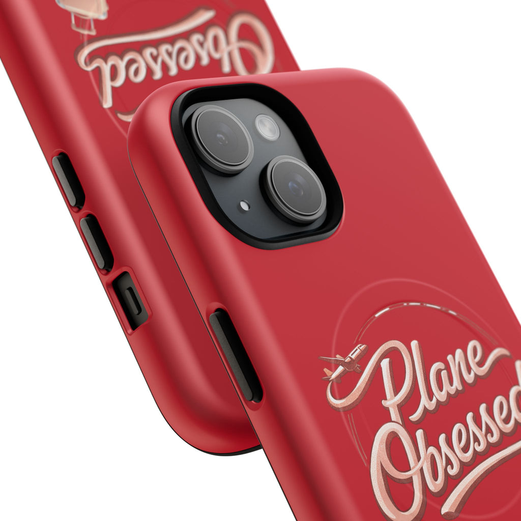 Plane Obsessed Magnetic Phone Case — Tough Protective Travel Case with Luggage Design