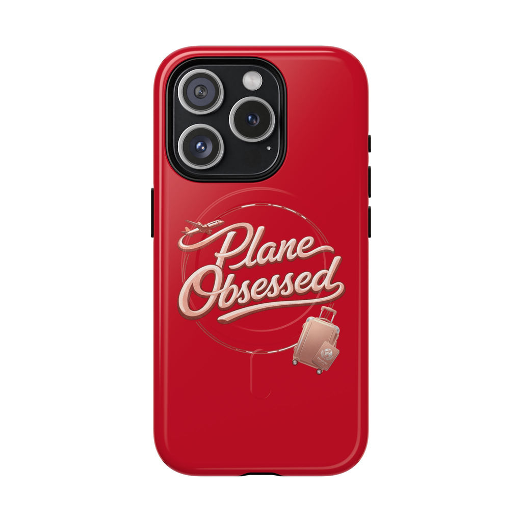 Plane Obsessed Magnetic Phone Case — Tough Protective Travel Case with Luggage Design