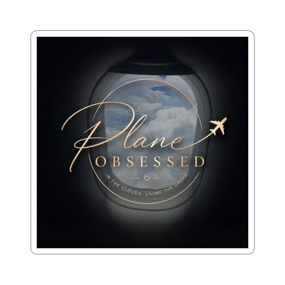 Above The Cloud Sticker — Airplane Window Travel Kiss-Cut Decal