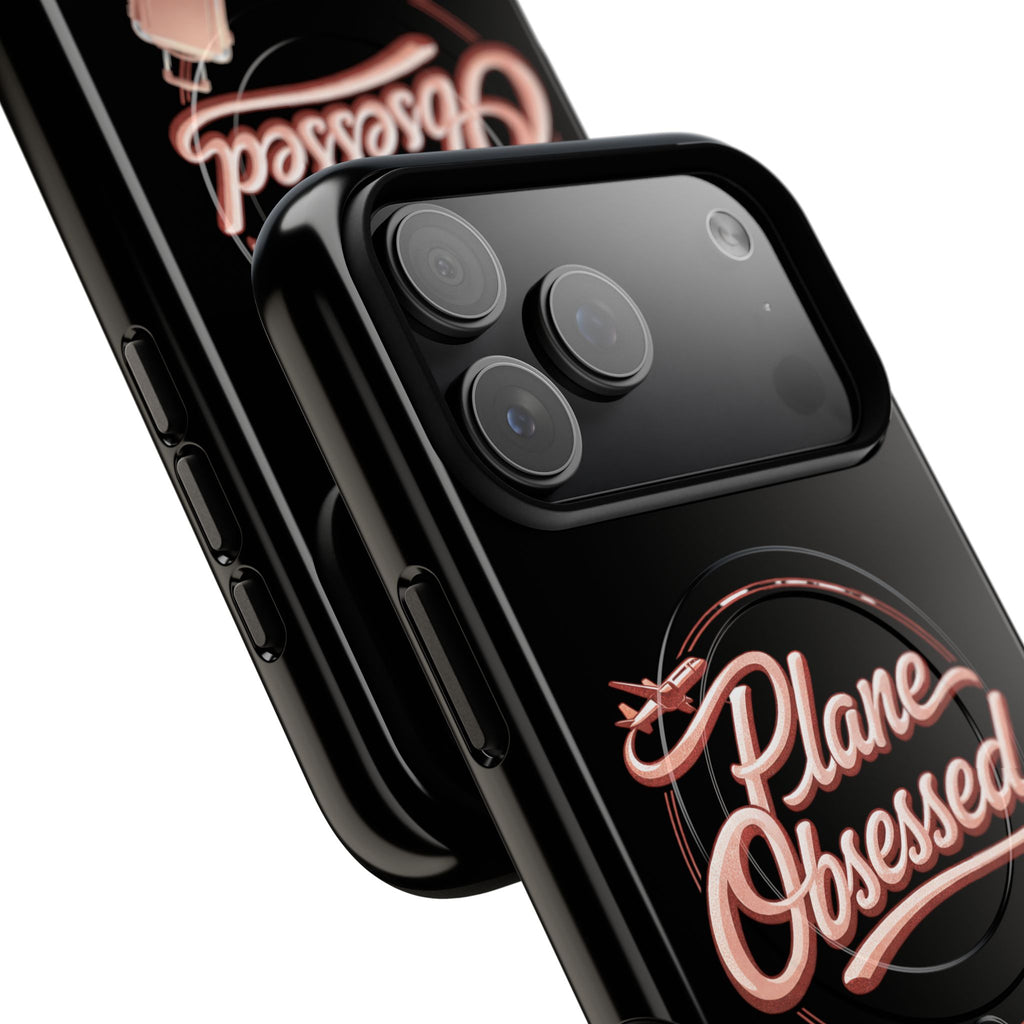 Plane Obsessed Magnetic Phone Case — Tough Protective Travel Case with Luggage Design