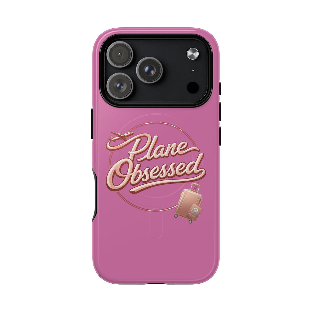 Plane Obsessed Magnetic Phone Case — Tough Protective Travel Case with Luggage Design