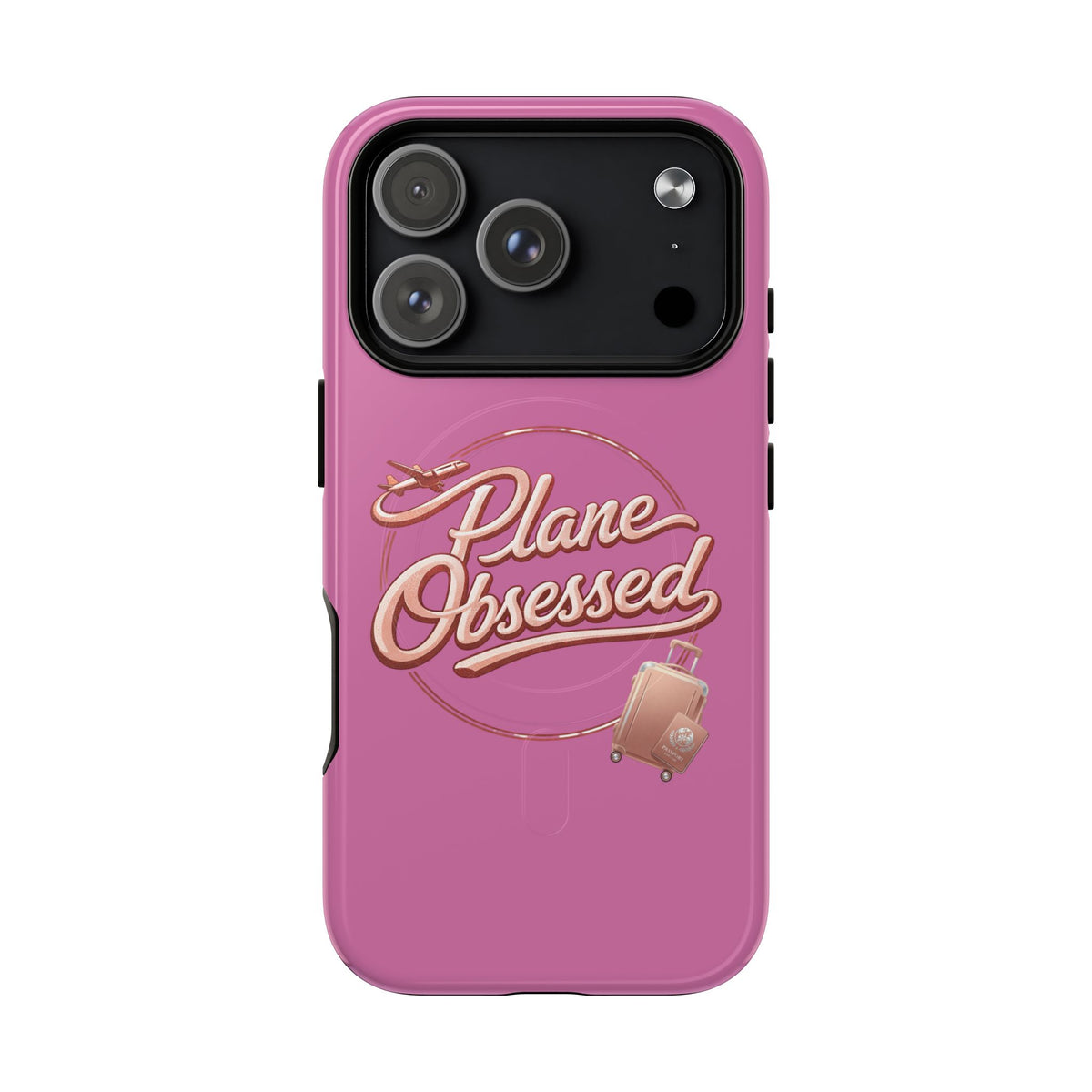 Plane Obsessed Magnetic Phone Case — Tough Protective Travel Case with Luggage Design
