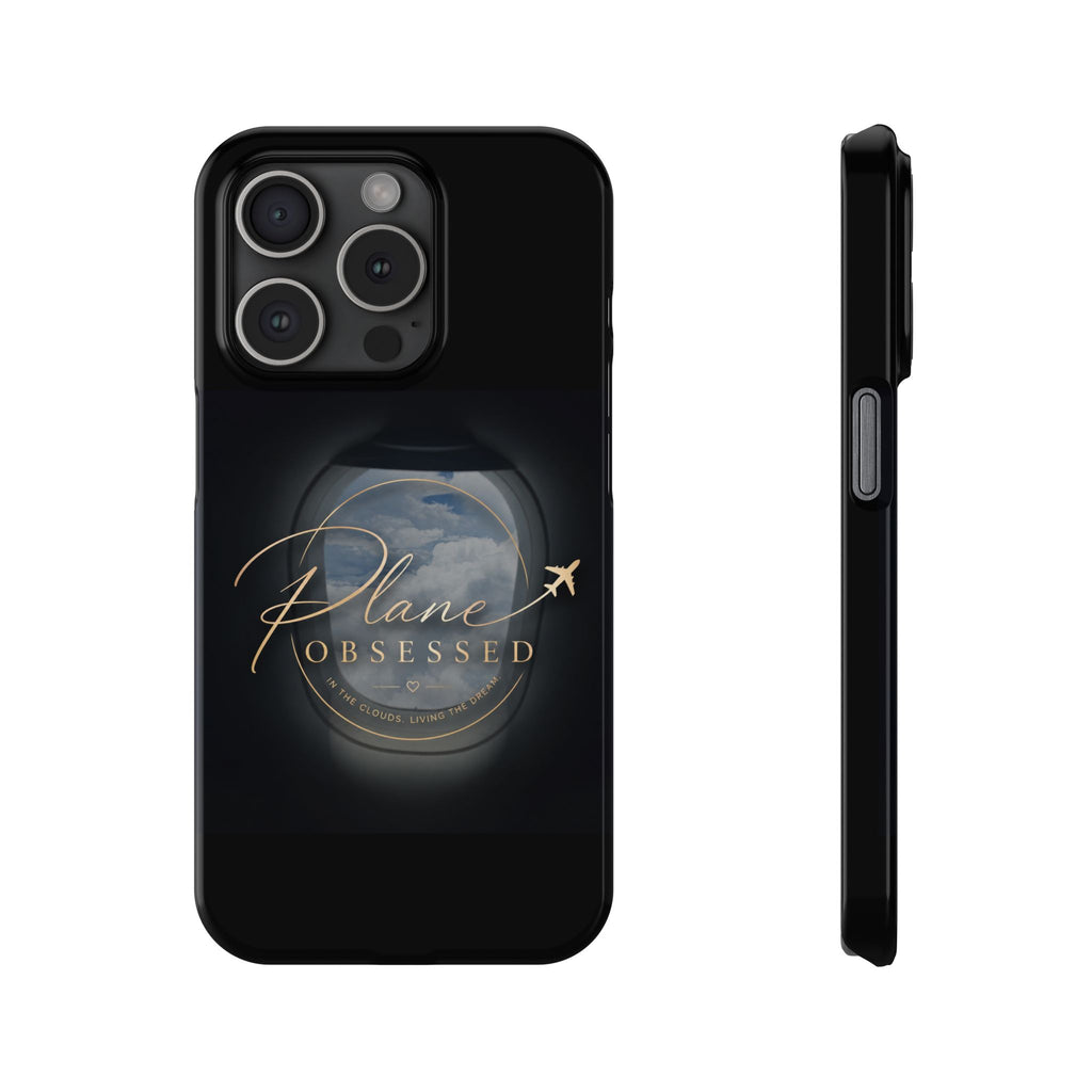 Plane Obsessed Slim Phone Case — Travel Airplane Window Design
