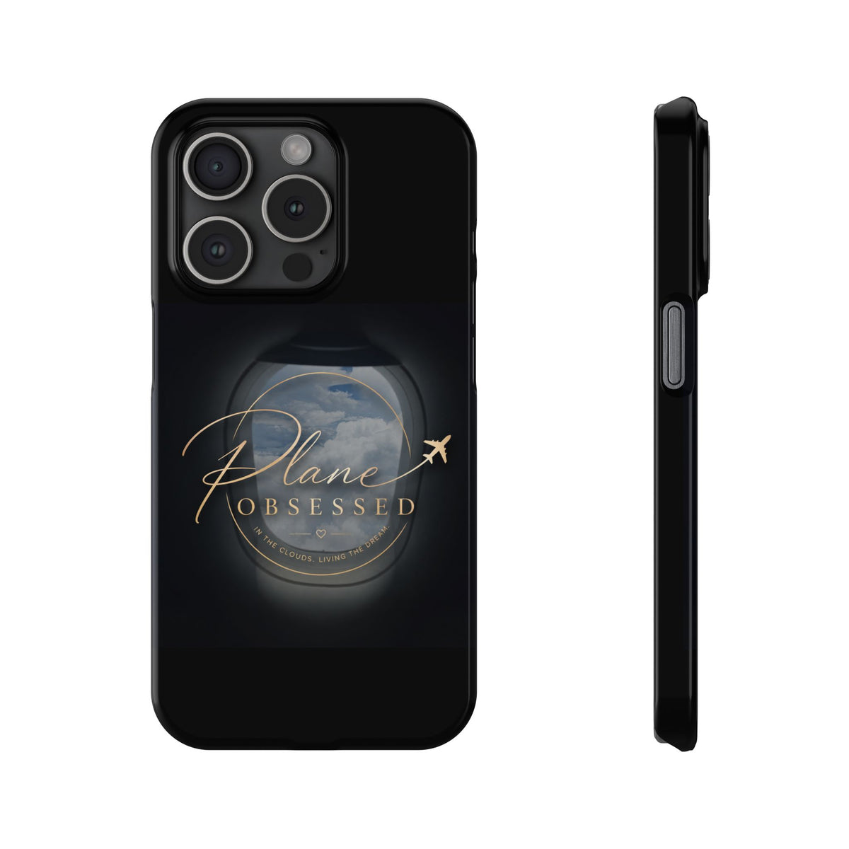 Plane Obsessed Slim Phone Case — Travel Airplane Window Design