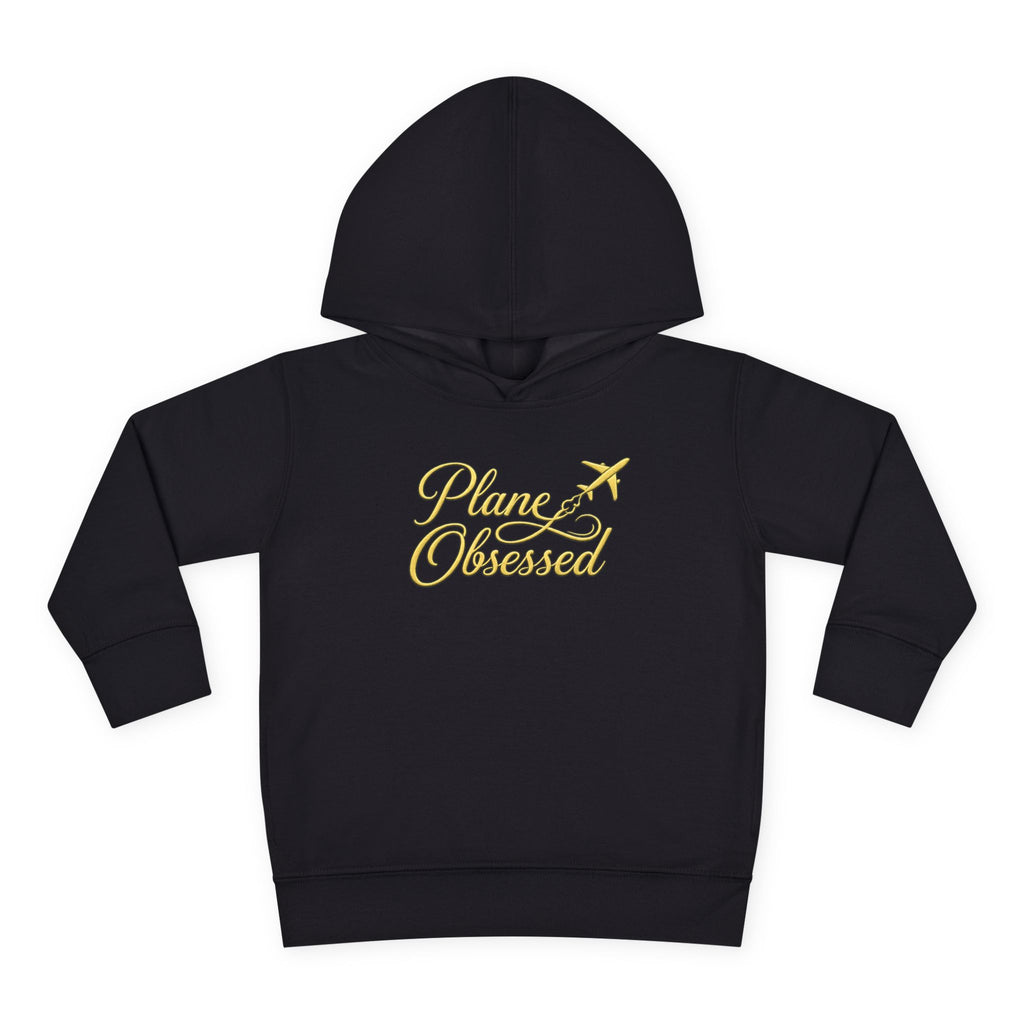 Toddler Hoodie - 'Plane Obsessed' Cute Cloud & Flight Mode Airplane Pullover