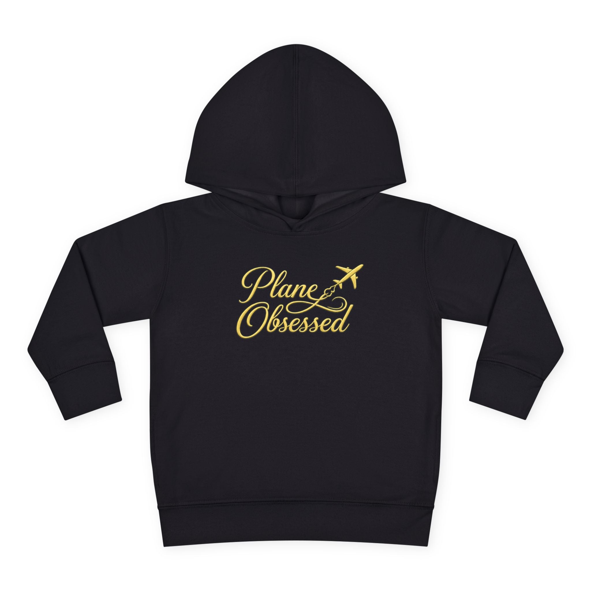 Toddler Hoodie - 'Plane Obsessed' Cute Cloud & Flight Mode Airplane Pullover