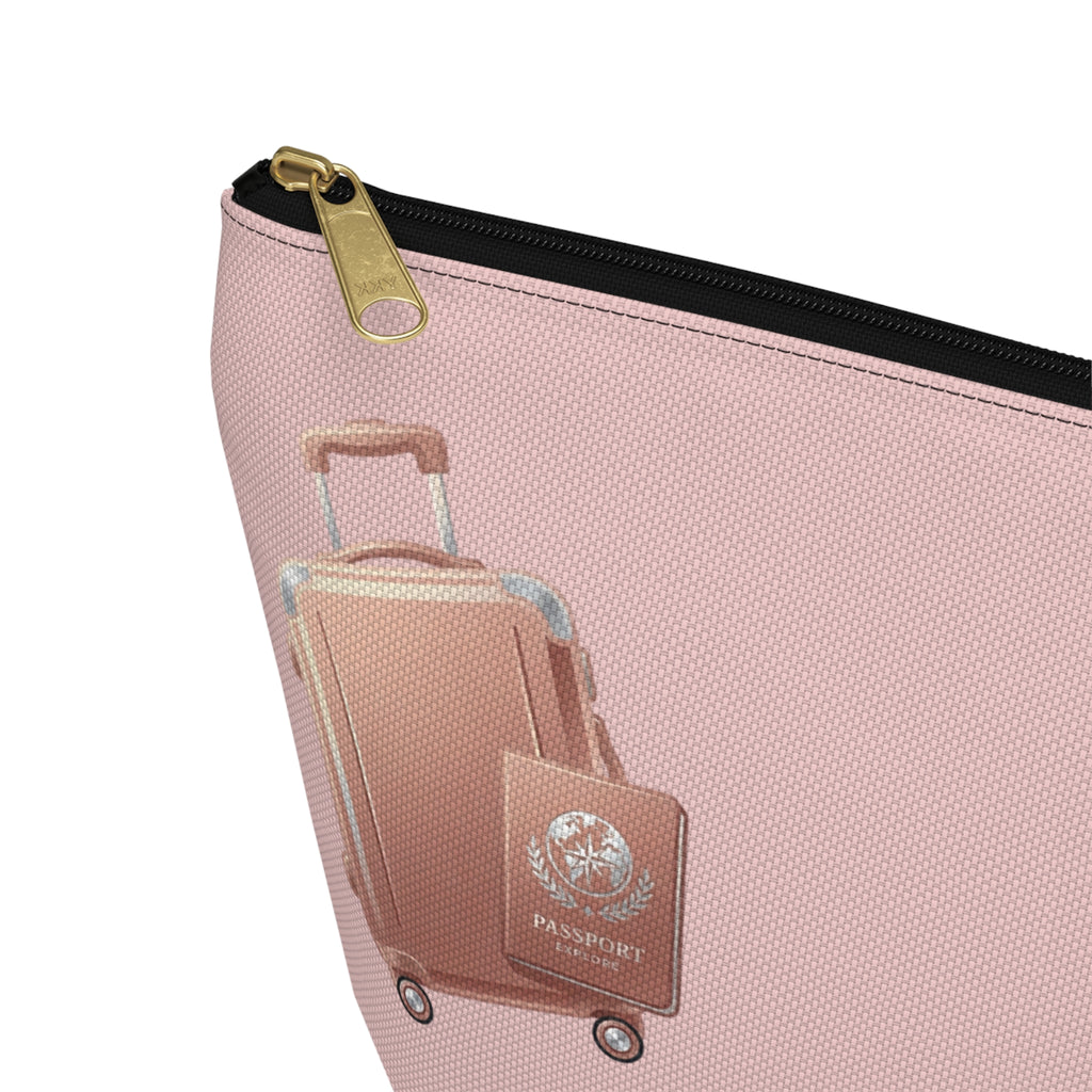 Plane Obsessed Travel Accessory Pouch — T‑Bottom Cosmetic Bag for Jetsetters