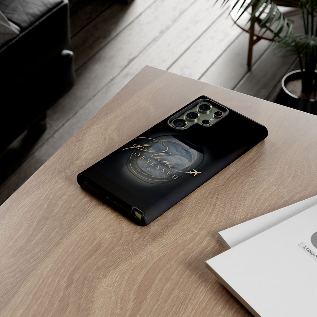 Plane Obsessed Phone Case — Protective Tough Case for Aviation Lovers