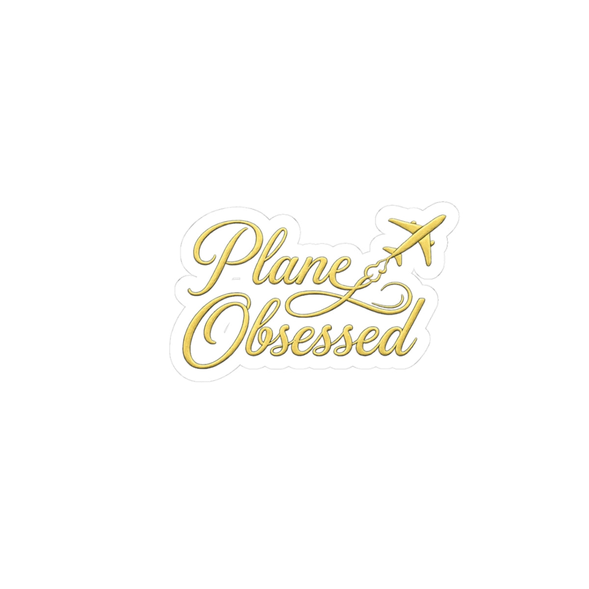 Plane Obsessed Sticker — Travel Laptop Kiss-Cut Decal