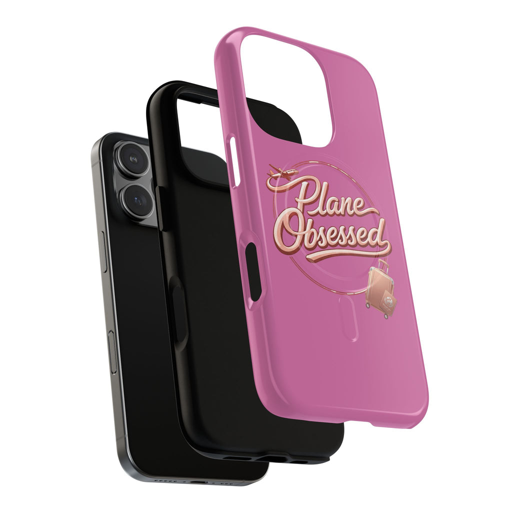 Plane Obsessed Magnetic Phone Case — Tough Protective Travel Case with Luggage Design
