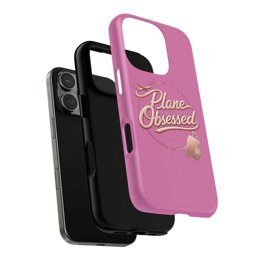 Plane Obsessed Magnetic Phone Case — Tough Protective Travel Case with Luggage Design