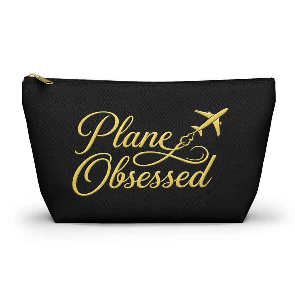 Plane Obsessed Travel Accessory Pouch — T-Bottom Toiletry & Makeup Bag