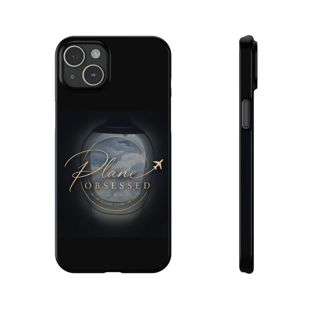 Plane Obsessed Slim Phone Case — Travel Airplane Window Design