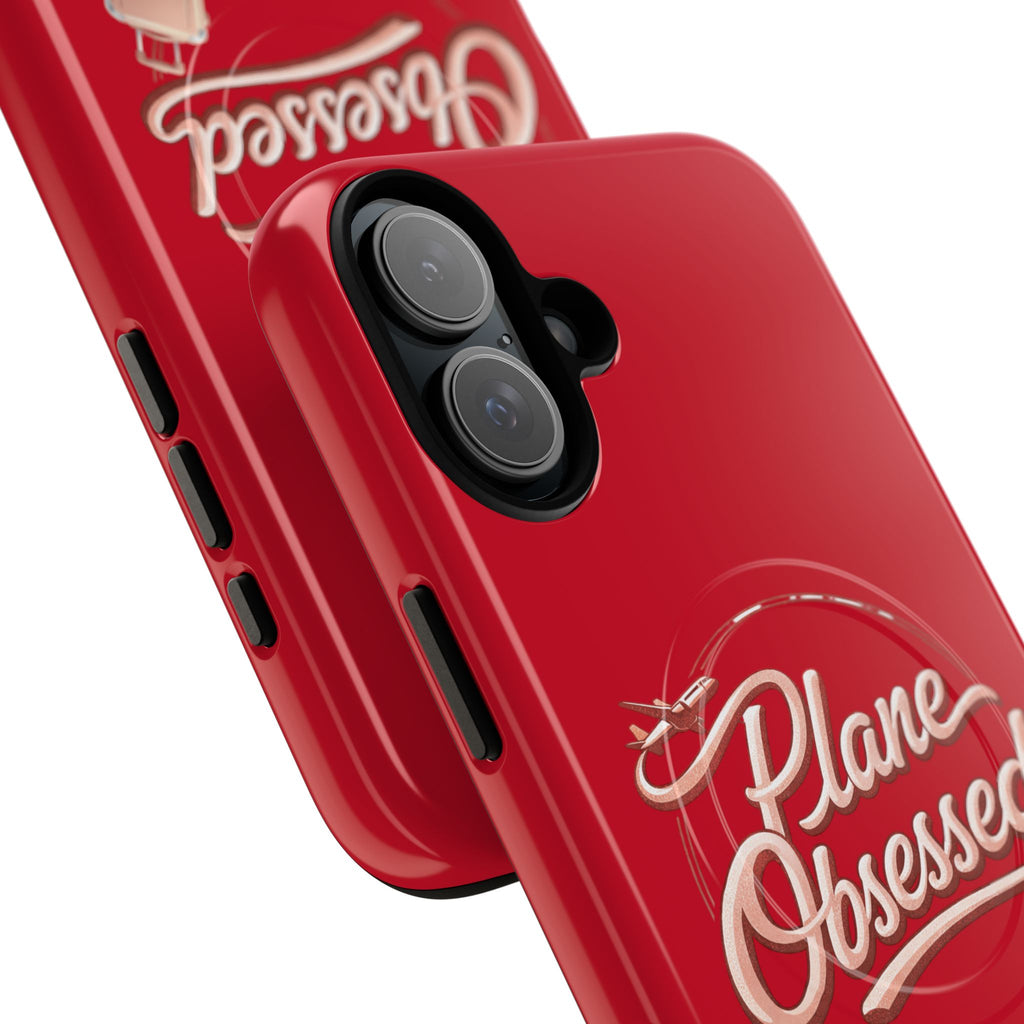 Plane Obsessed Magnetic Phone Case — Tough Protective Travel Case with Luggage Design