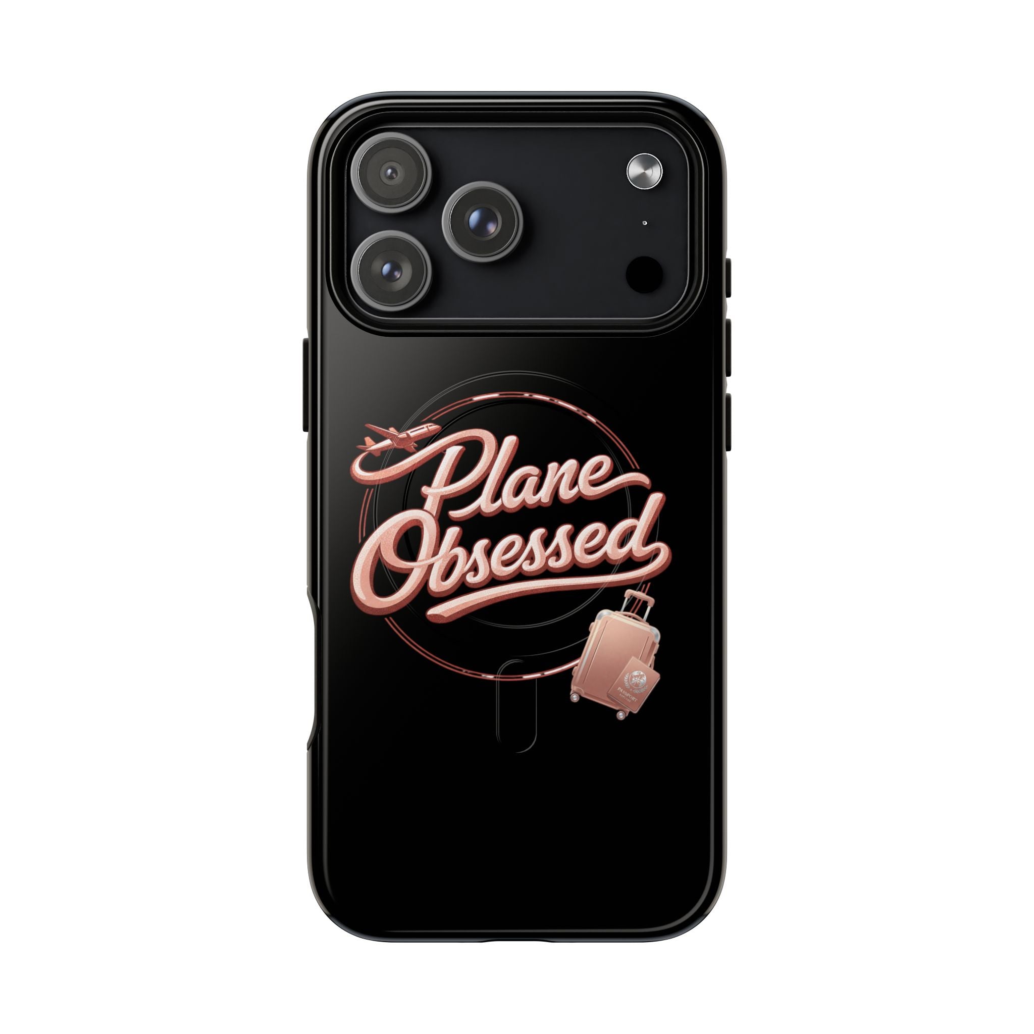 Plane Obsessed Magnetic Phone Case — Tough Protective Travel Case with Luggage Design
