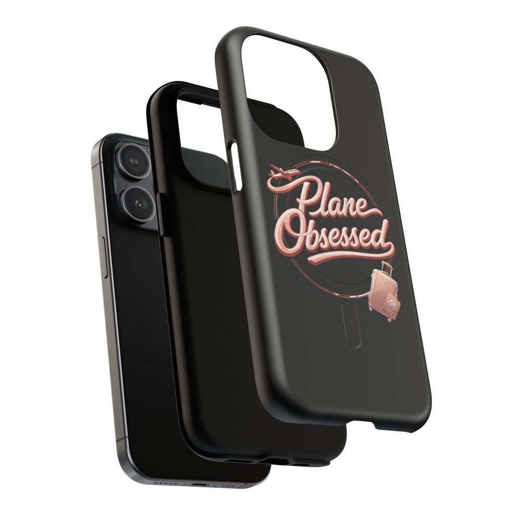 Plane Obsessed Magnetic Phone Case — Tough Protective Travel Case with Luggage Design