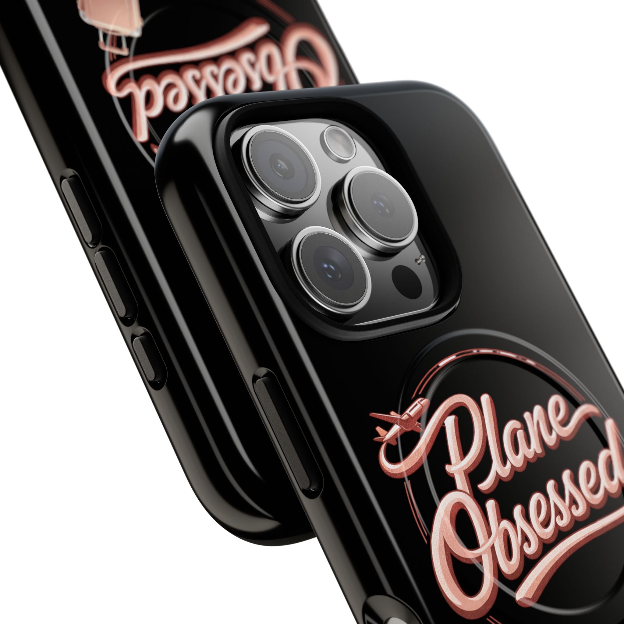 Plane Obsessed Magnetic Phone Case — Tough Protective Travel Case with Luggage Design