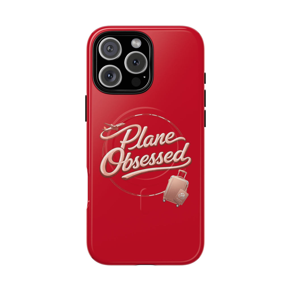 Plane Obsessed Magnetic Phone Case — Tough Protective Travel Case with Luggage Design
